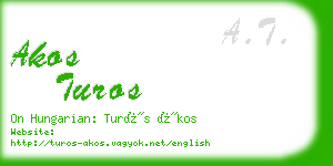 akos turos business card
